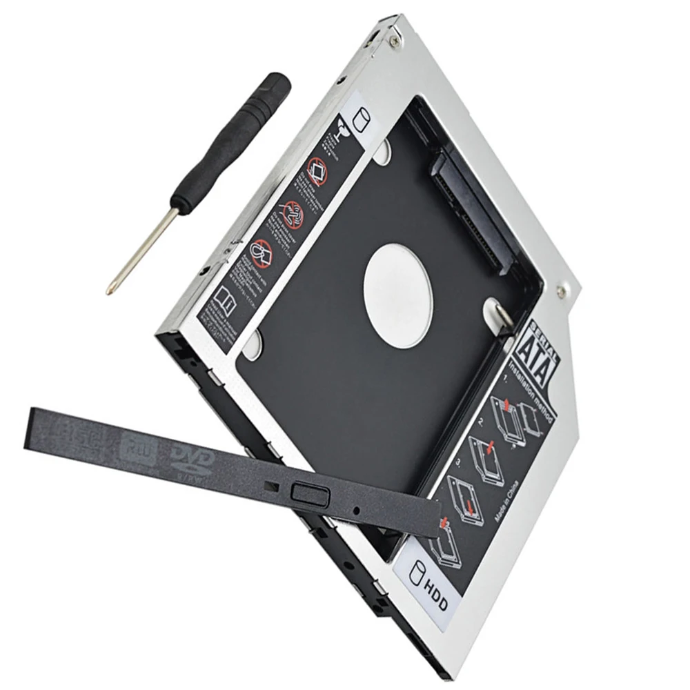 9.5mm Universal Serial ATA 2nd HDD SSD hard disk drive caddy Optical
