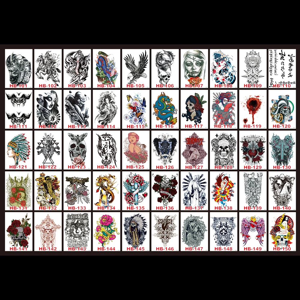 1 Pc Aries Constellation Tatoo HB603 Fantasy Putih Domba Kartun