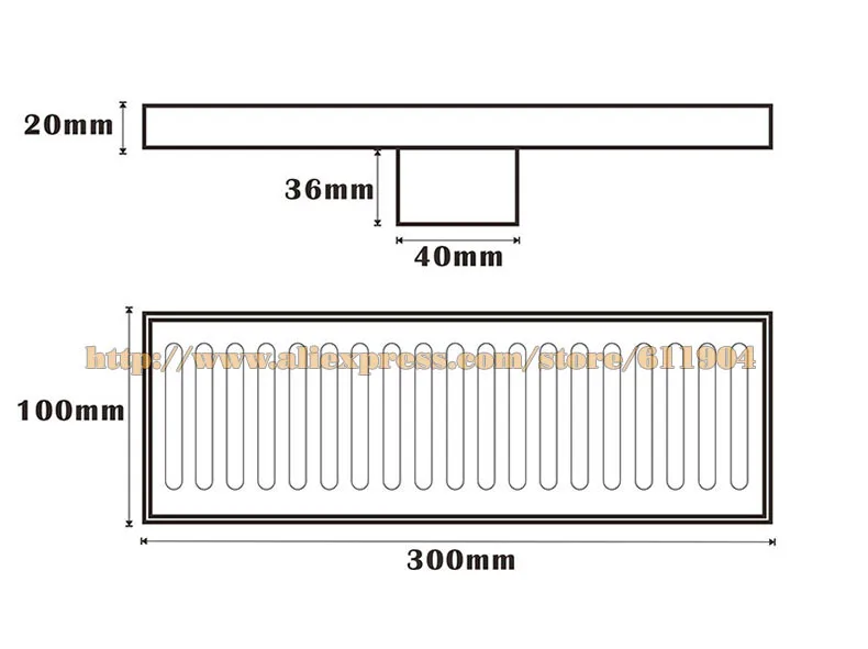 Stainless Steel Bathroom Grille Shower Drain Floor Drain Trap