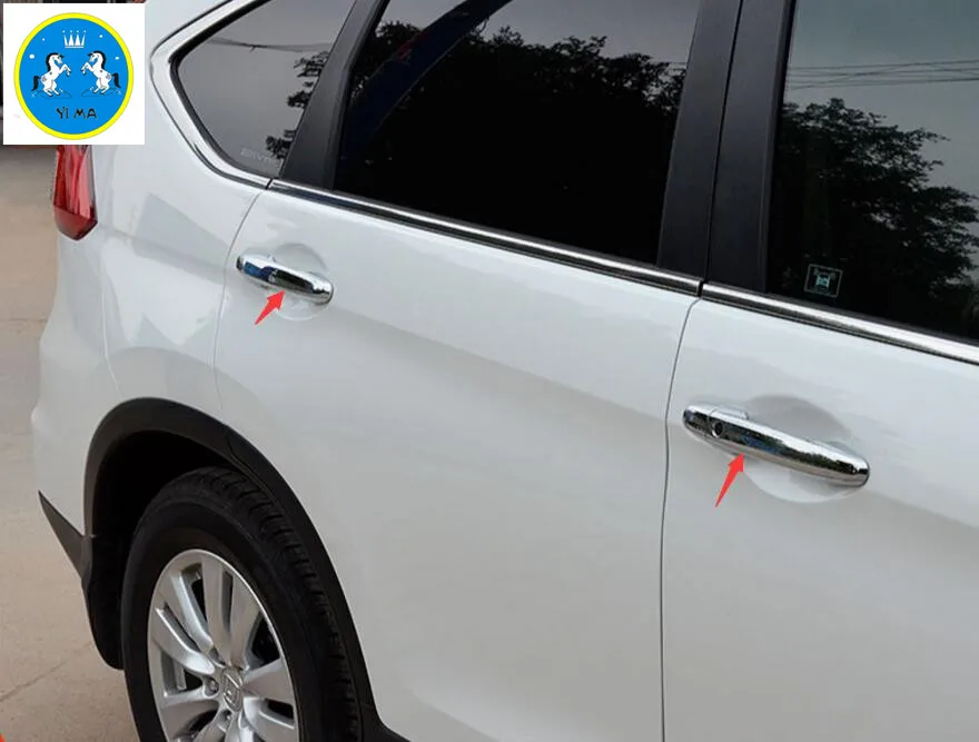 

Yimaautotrims Chrome Side Door Handle Cover Trim Exterior Fit For Honda CRV 2013 - 2016 ABS / With Without Smart Key Hole