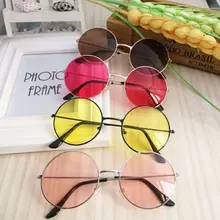 Ретро Круглые Солнцезащитные очки женские брендовые дизайнерские солнечные очки для женщин зеркальные солнечные очки сплав женские яркие цвета