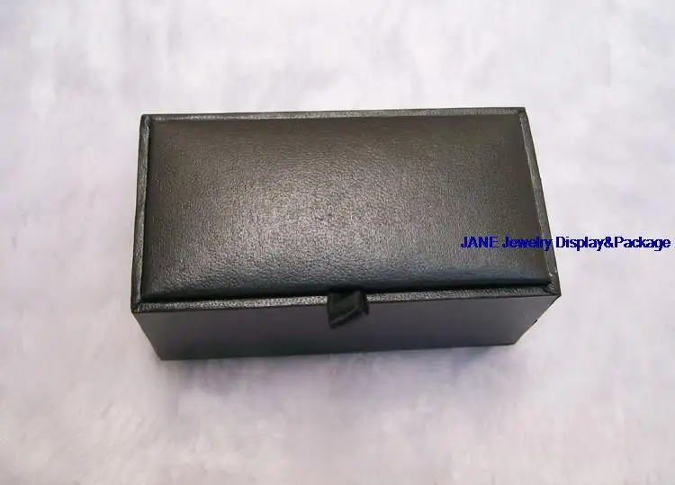 Оптовые партии 300 шт/партия коробка для ювелирных изделий черные запонки коробки сумки для переноски boite a bijoux запонки, Подарочная коробка