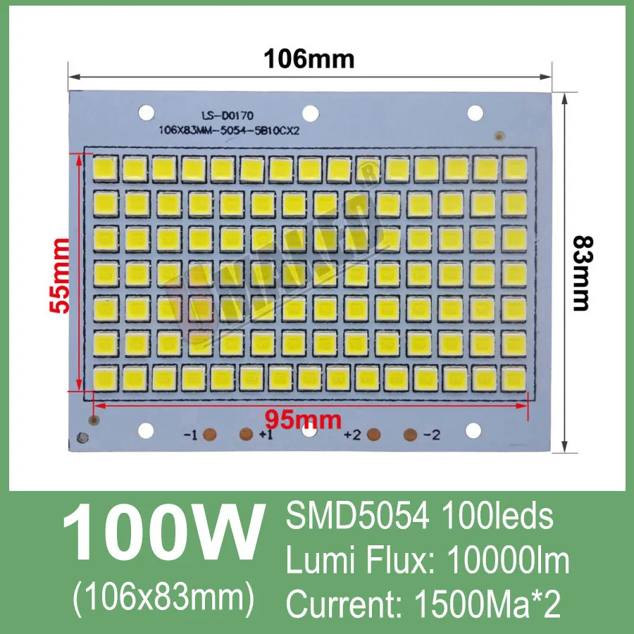 outdoor security lights with motion sensor 100W Brightness 5730/5054/ 2835 smd led PCB floodlight source,  Aluminum plate for outdoor light High luminous Flux outdoor floodlight Floodlights