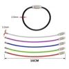 Porte-clés avec corde d'étiquette, fil d'acier inoxydable, boucle de câble, vis de verrouillage, Gadget, anneau, cercle d'outils manuels de Camp, 6 couleurs, 10 pièces ► Photo 2/6