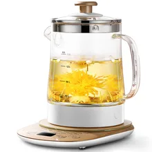 Электрический чайник поднял горшок полностью автоматическим утолщенной стекло многофункциональный чайник кипения чайник черный защита от перегрева