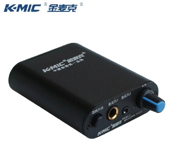 

K-mic km501 two channels microphone amplifier for dynamic microphone and condenser microphone 6.5+3.5 inpute