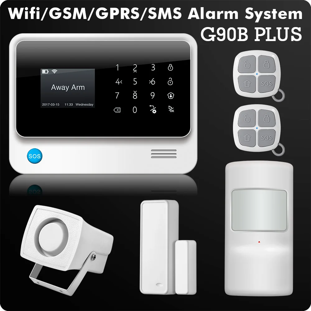 imágenes para G90B 2.4G WiFi GPRS GSM SMS de Wireless Home Seguridad Sistema IOS Android APP Control Remoto de Alarma Del Detector Del Sensor imágenes para G90B 2.4G WiFi GPRS GSM SMS de Wireless Home Seguridad Sistema IOS Android APP Control Remoto de Alarma Del Detector Del Sensor