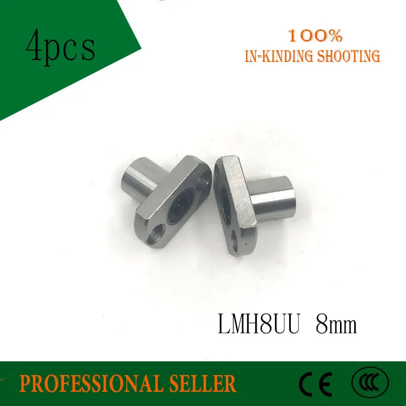 4 pcs Free shipping LMH8UU 8mm flange bearing CNC Flange Linear ...