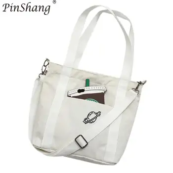 

PinShang Women Girl Canvas Letters Printing Fashionable Stylish Cross Single-Shoulder Bag Travel Casual Bag KZ30
