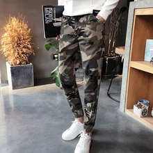 19 лет брюки мужские повседневные брюки весенние и летние модные спортивные тонкие повседневные камуфляжные брюки Harlan комбинезоны