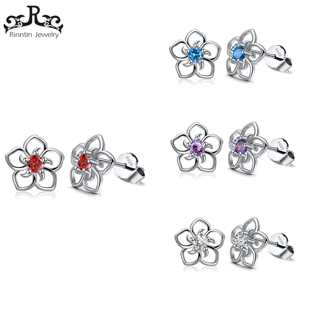 Rinntin Genuine 925 Sterling Silver Jewelry Sets for Women AAA Zircon Flower Necklaces Pendants Stud Earrings Jewelry Sets TSS22 Rinntin Genuine 925 Sterling Silver Jewelry Sets for Women AAA Zircon Flower Necklaces Pendants Stud Earrings Jewelry Sets TSS22