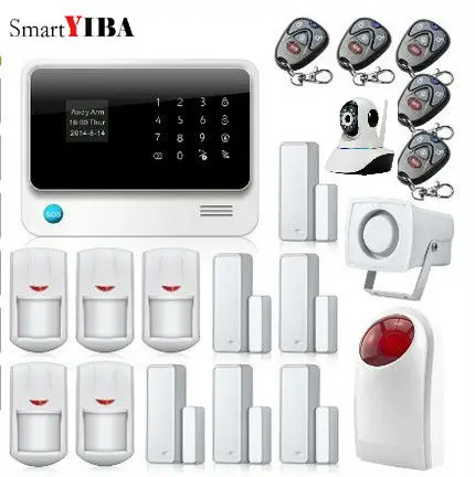 SmartYIBA GSM WIFI Alarmes IOS Android APP контроль IP камера дверь открытая сигнализация вспышка