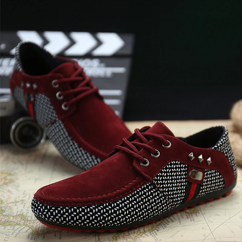 التهوية الرجال عارضة قماش أحمر أسفل الأحذية المتسكعون جودة عالية إيطاليا العلامة التجارية تصميم رجل عارضة الرجال حذاء جولف 2019