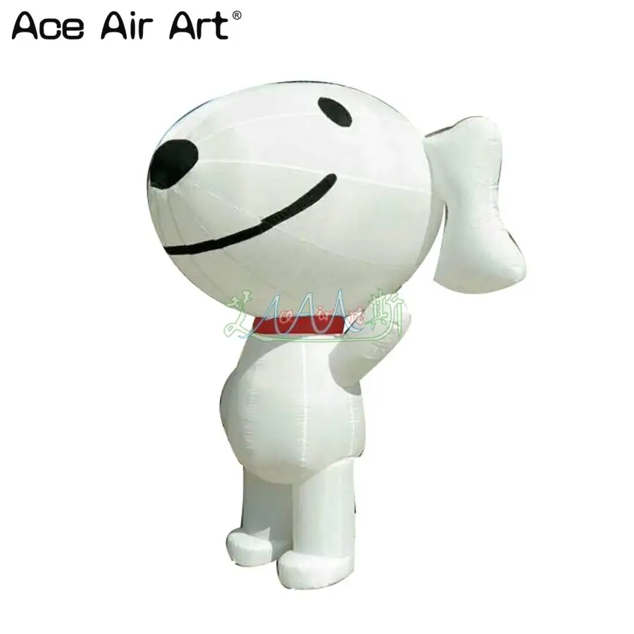 

Smiling animal cartoon inflatable decorations, inflatable white dog cartoon model for party event