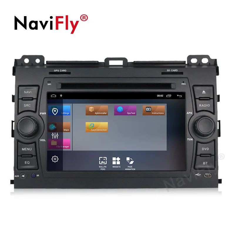 Cheap 2din 2+32G Android 9.1 Car dvd radio aduio player GPS Navigation for Toyota Land Cruiser Prado 120 2003-2009 WIFI RDS FM USB SD 2