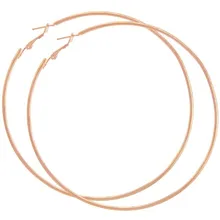 Без никеля розовый золотой обруч серьги петля модные серьги знаменитостей Женские Подарочные модные ювелирные изделия 3,0-10,0 см