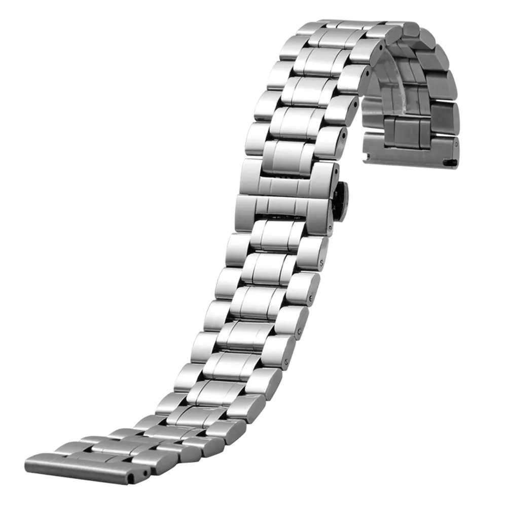 18mm 19mm 20mm 22mm 24mm 26mm 28mm Silver Watchband Stainless Steel