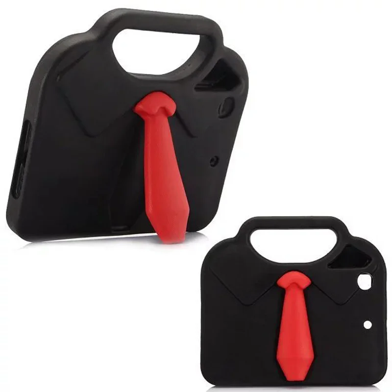 

For ipad 2017 2018 soft Cover Kickstand Design Silicone all inclusive Tie portable child protection cover For ipad Air 1 Air 2