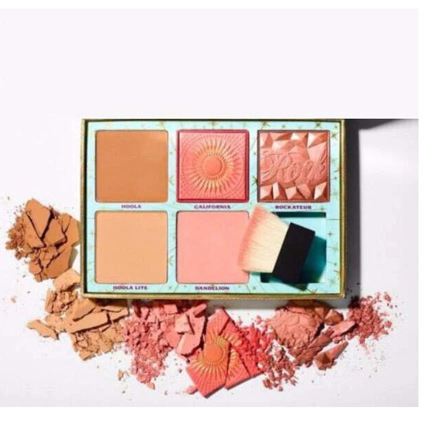 

2018 New Cosmetics 5 Blush Bar Cheek Palette Blush and Bronzer Kit Palette With Brush Makeup Eyeshadow Limited Edition