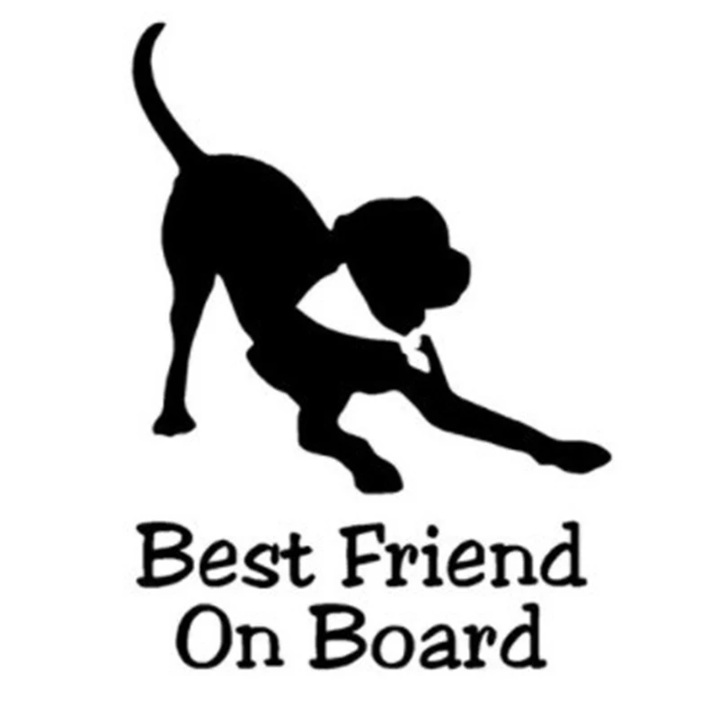 

12cm*15cm Best Friend Dog Baby On Board Vinyl Sticker Car Decals Art Painting Car Stickers Vinyl Decor Decals