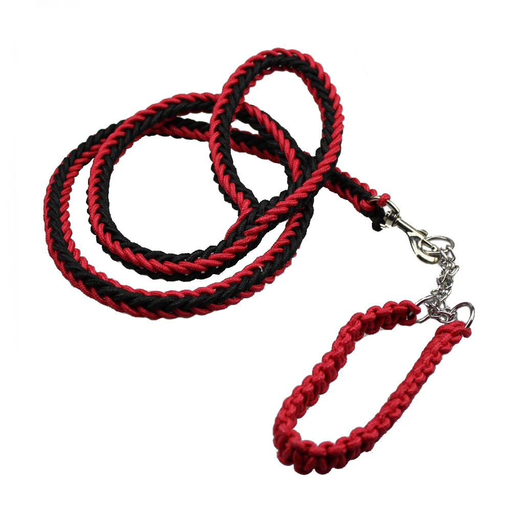 

New High Quality 1. Upgraded color collar stereotyped rope Large Dog Leashes Pet Traction Rope Collar Set For Big Dogs