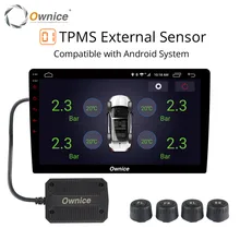 Ownice автомобиль авто давление в шинах USB TPMS давление в шинах сигнализация Безопасность внешние/внутренние датчики для автомобиля dvd-плеер навигация