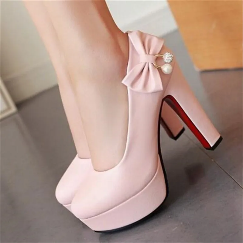 

Customized large size single shoes 44 45 46 47 yards large size high heels with high-heeled shoes with butterfly knot diamond