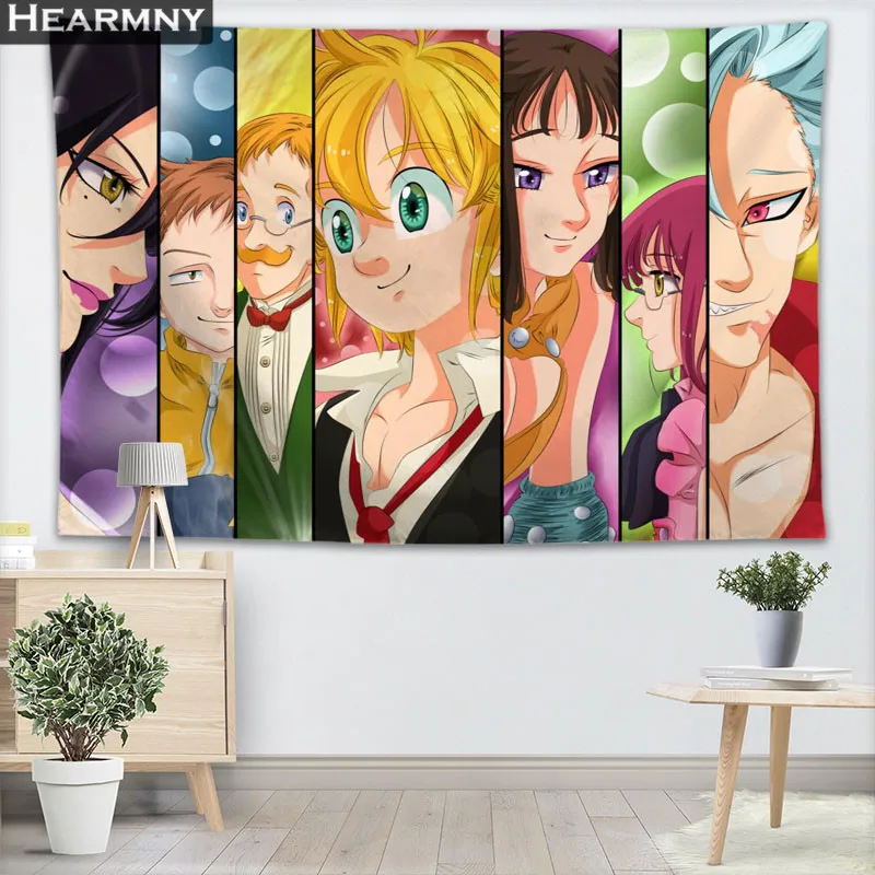 

The Seven Deadly Sins Wall Hanging Tapestry Sheets Home Decorative Tapestries Beach Towel Blanket Table Cloth Wall Tapestry