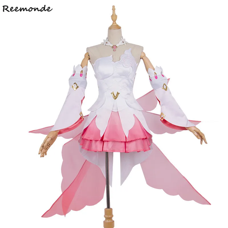 

Game Honkai Impact 3 Fuka Cosplay Costume Flower Wedding Dresses Pink Princess Dress Full Set Uniform Adult Woman Girls Clothes