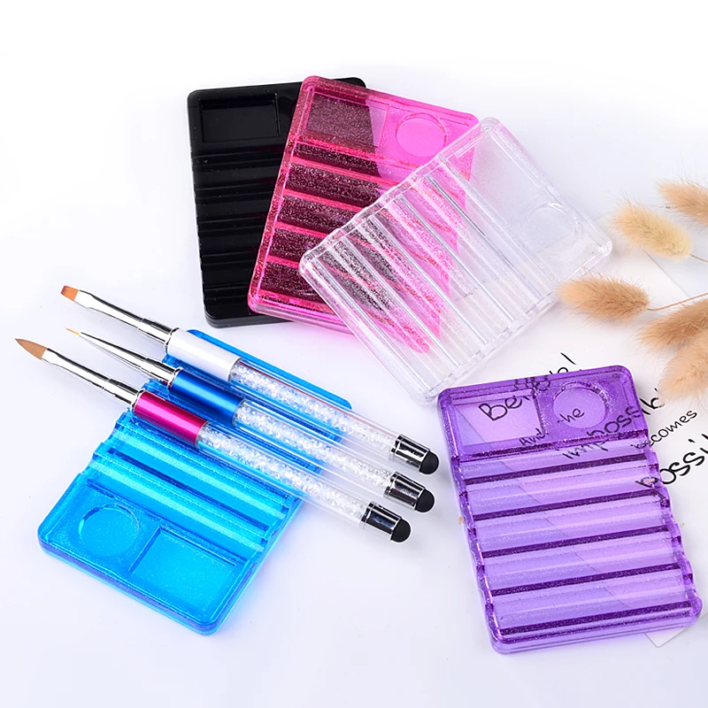 

Crystal Nail Brush Pen Holder 1 pcs Stand 5 Grids Pro UV Gel Brush Display Rest DIY Beauty Craft Manicure Tools Equipment