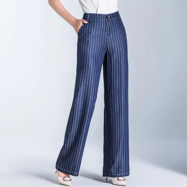 Buy Fashion Summer Tencel Jeans Wide Pants For Women