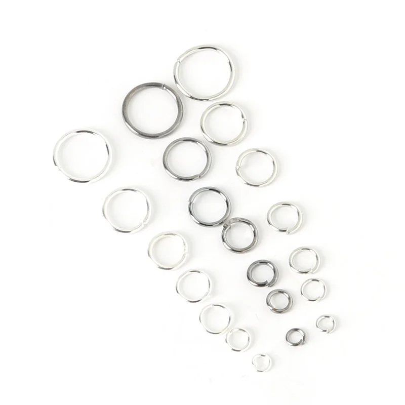 

NiceBeads 200pcs link loop Silver Gold Rhodium Black Bronze Open Jump Ring for DIY Jewelry Findings Connector
