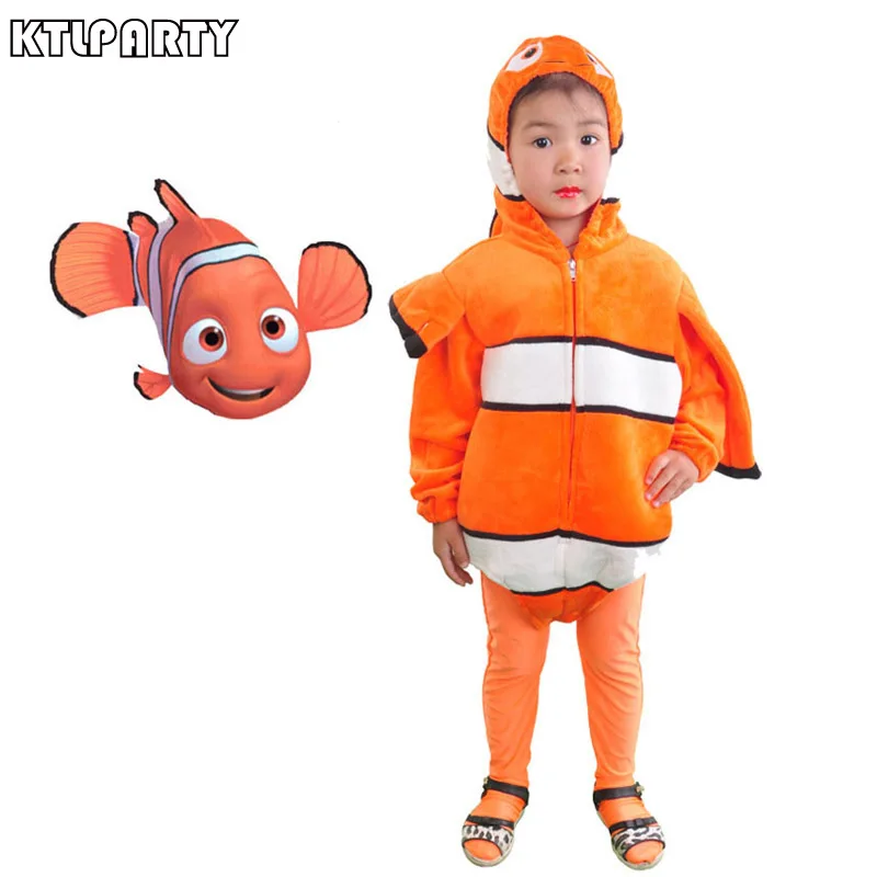 Popular Finding Nemo Costumes-Buy Cheap Finding Nemo Costumes Lots KTLPARTY Finding Nemo Costume Toddlers Fancy Clownfish Baby Romper pants Cute Nemo Outfit Sea Animal Mascot - Popular Finding Nemo Costumes-Buy Cheap Finding Nemo Costumes Lots