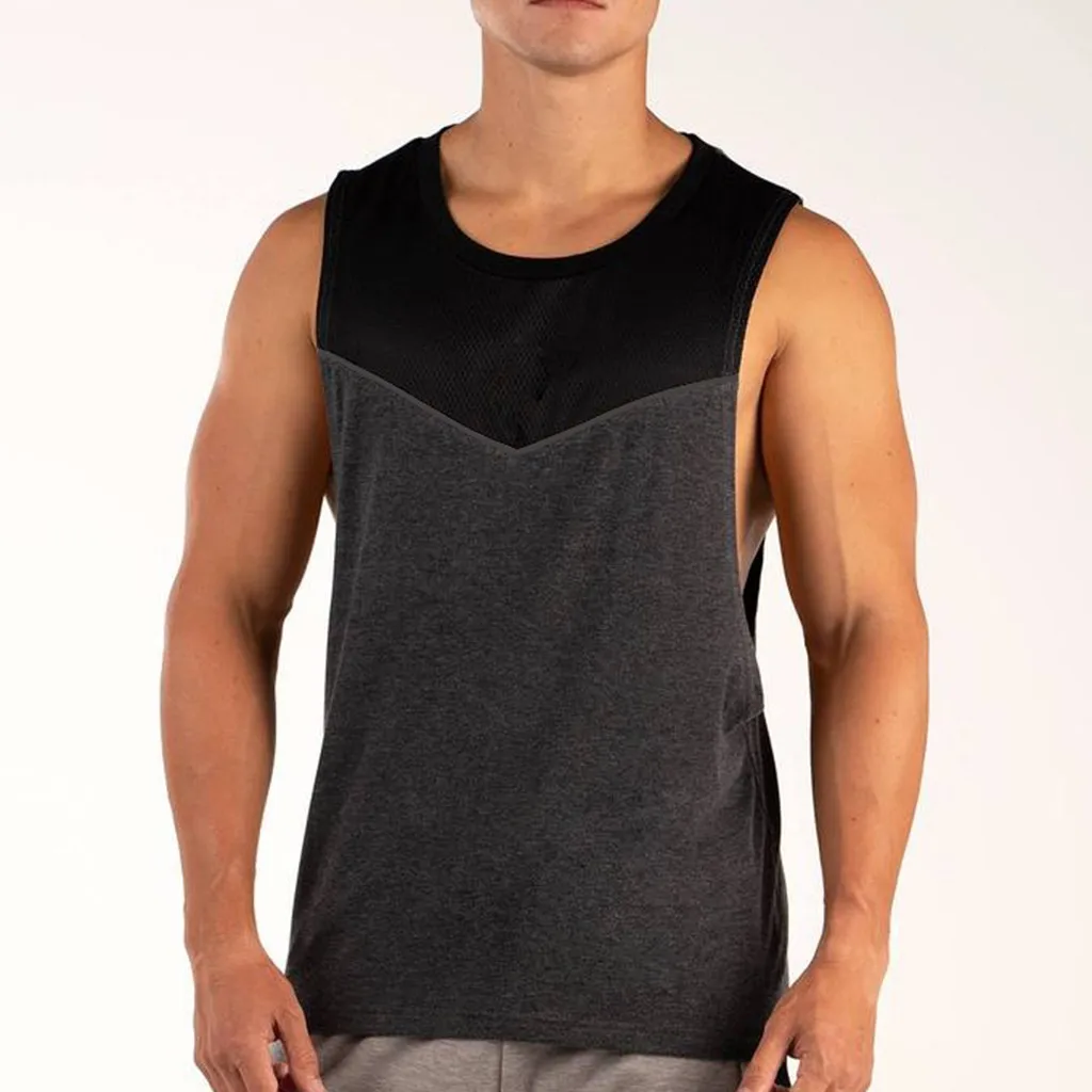 

YOUYEDIAN New fashion Men's Summer New Style Fashion Cotton Fitness Vest Sleeveless Blouse Top 2019