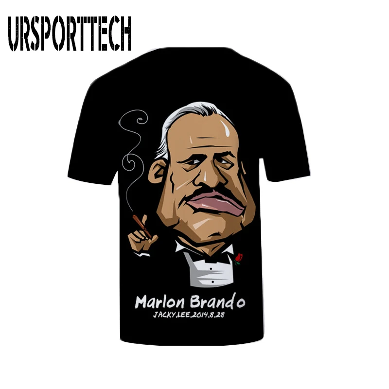 Футболка мужская быстросохнущая с коротким рукавом и принтом крестного отца из