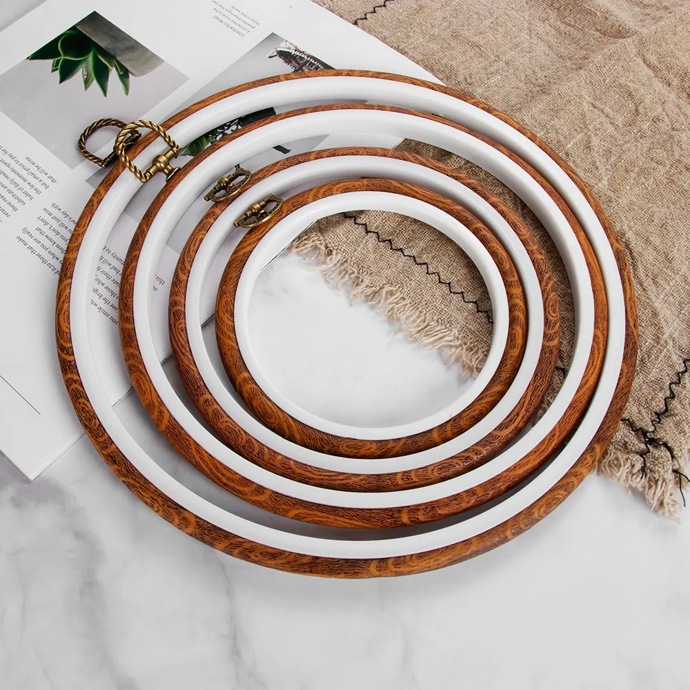

12-29cm Practical Embroidery Hoops Frame Set Bamboo Wooden Embroidery Hoop Rings for DIY Cross Stitch Needle Craft Tools