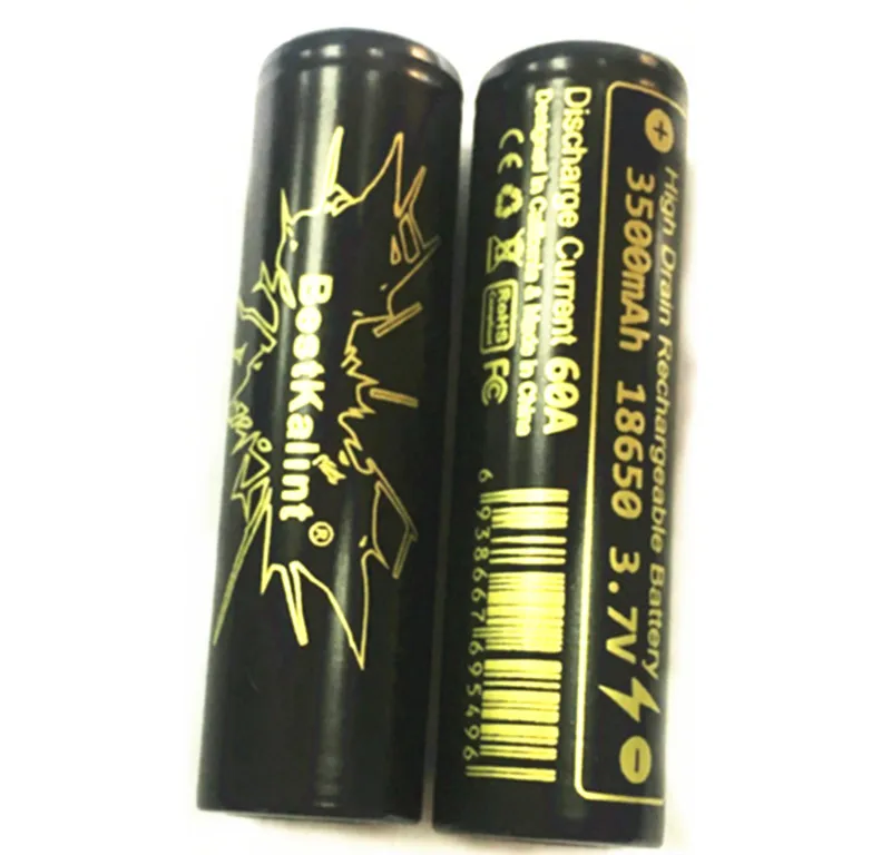 

NEW Bestkalint IMR 18650 battery 3500mAh 60A 3.7v Rechargeable flat Top Batteries electronic cigarette battery