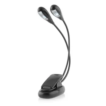 

Clip On Clamp 4 LED Double Lamp Flex White Light For Reading Work Study Lamp Kids Bedroom lamp Birthday Gift Home Desk Lamp