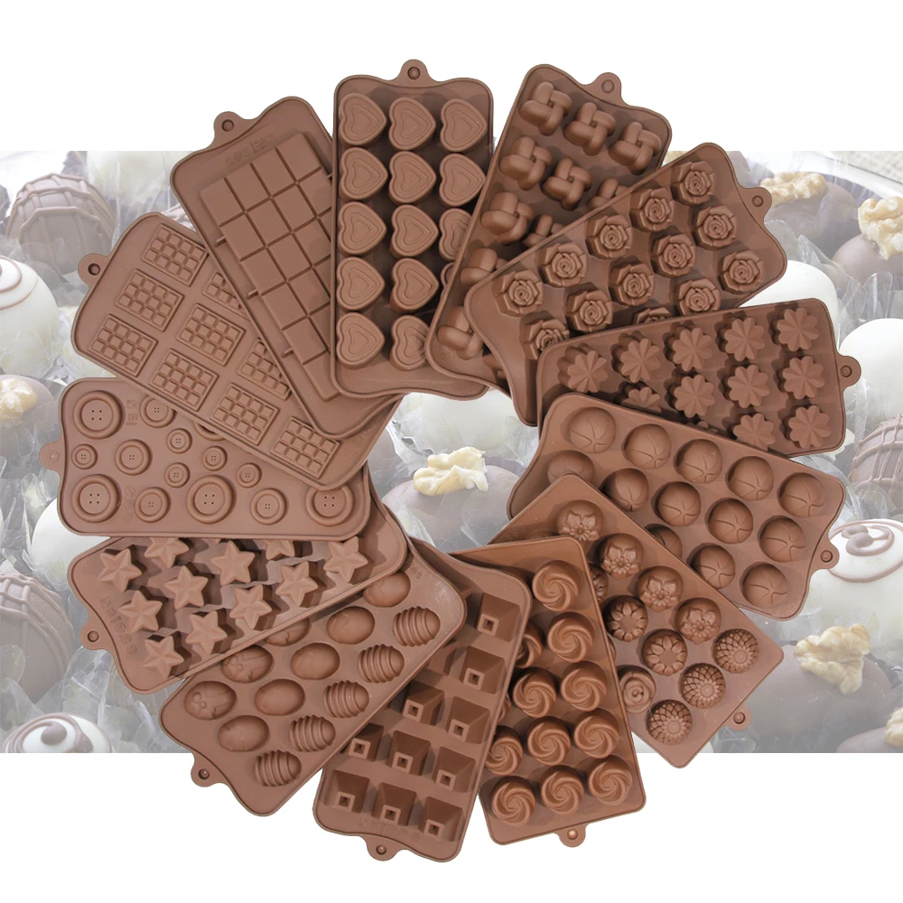 Chocolate mold silicone Chocolate baking tool Non-stick Silicone cake mold Jelly fondant candy mold 3D mold diy making tools Chocolate mold silicone Chocolate baking tool Non-stick Silicone cake mold Jelly fondant candy mold 3D mold diy making tools