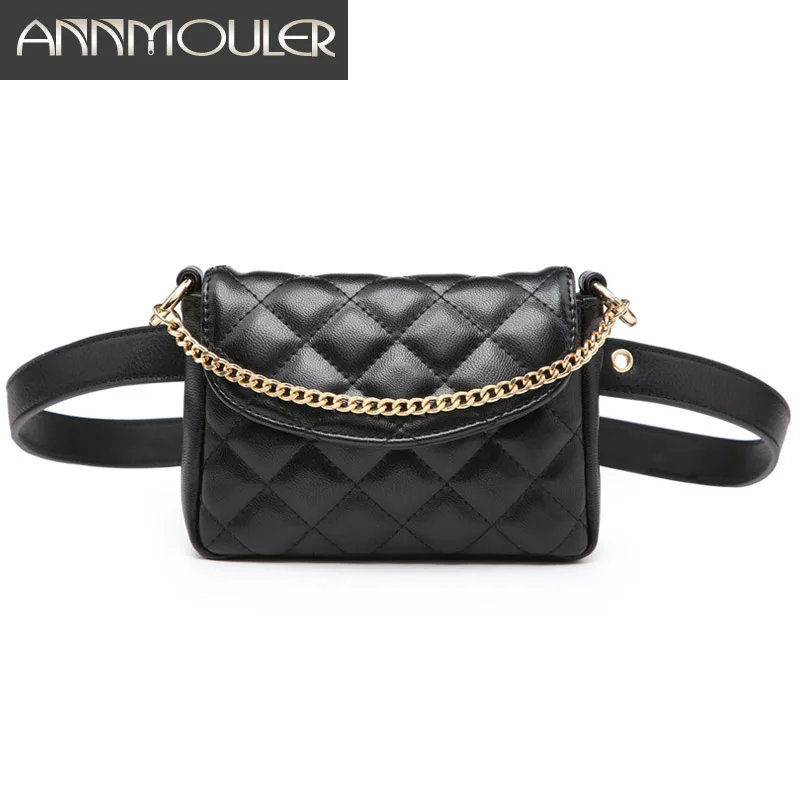 Annmouler Famous Brand Waist Packs Solid Color Women Fanny Pack Fashion ...