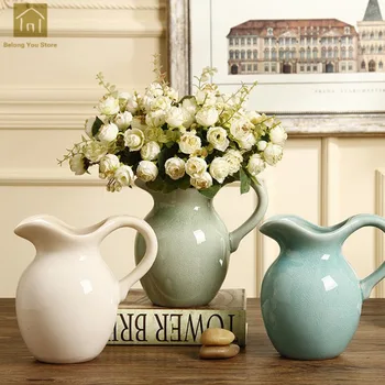 

Modern Nordic Vases Ceramic Porcelain Vase Flower Vases For Homes Simulation Jarrones Flower Vase For Wedding Decoration QAB074