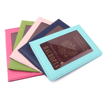 

1pc PU Leather Passport Transparent Cover Clear Card ID Note Holder Case For Travelling Passport Bags Business Case 14.2*10cm
