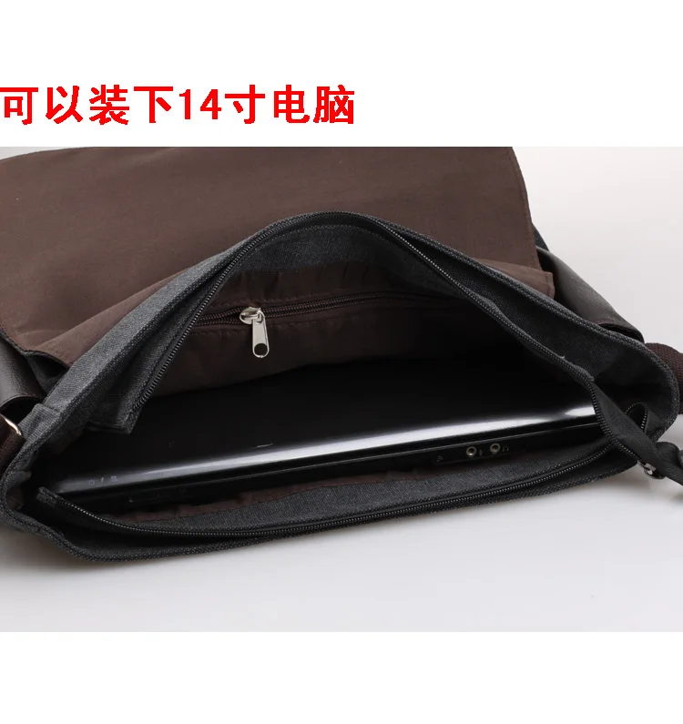Новые мужские холщовые сумки, винтажные сумки через плечо, сумки на плечо, повседневные большие вместительные мужские сумки-мессенджеры, сумки для ноутбука 13 дюймов, черные