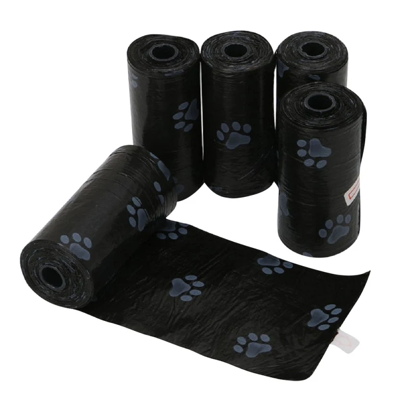 5 рулонов/75 шт напечатанные собачьи мусорные мешки для пополнения сбора мусора мешок домашних животных
