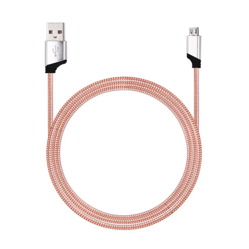 HL 180 см 5.91FT микро-usb кабель Зарядное устройство для синхронизации данных Шнур для Android телефоны MAY16 E21 - Цвет: Rose Gold