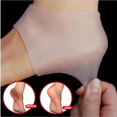 

2 pcs Silicone Moisturizing Gel Heel Sock Cracked Foot Skin Care Protector