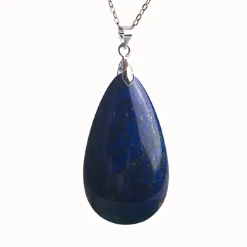 

Genuine Natural Lapis Lazuli Pendant Bead Cool Men Stone Bead Fashion Women Charms Necklace39*22*6mm