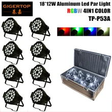 TP-P70B 8в1 Flightcase Pack светодиодный PAR 18 RGBW цвет 4в1 DMX режим 4/8 канал, автоматический режим цветной стробоскоп эффект подвесной кронштейн