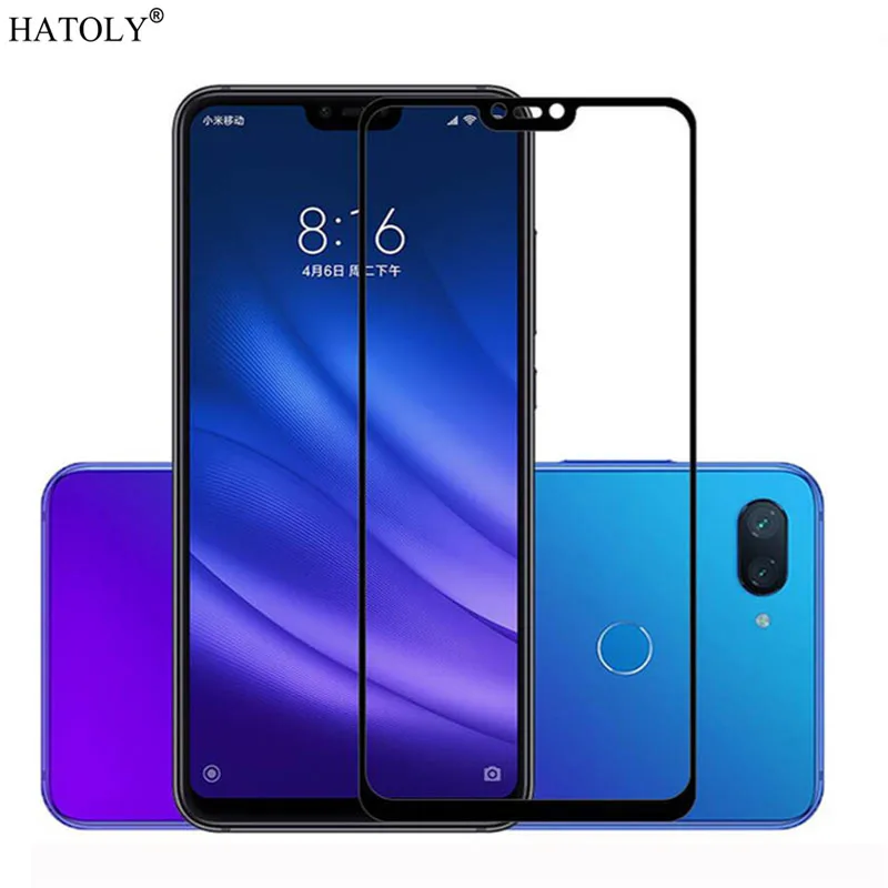 2 шт Защита экрана для Xiaomi Mi 8 Lite стекло закаленное Полное покрытие Стекло