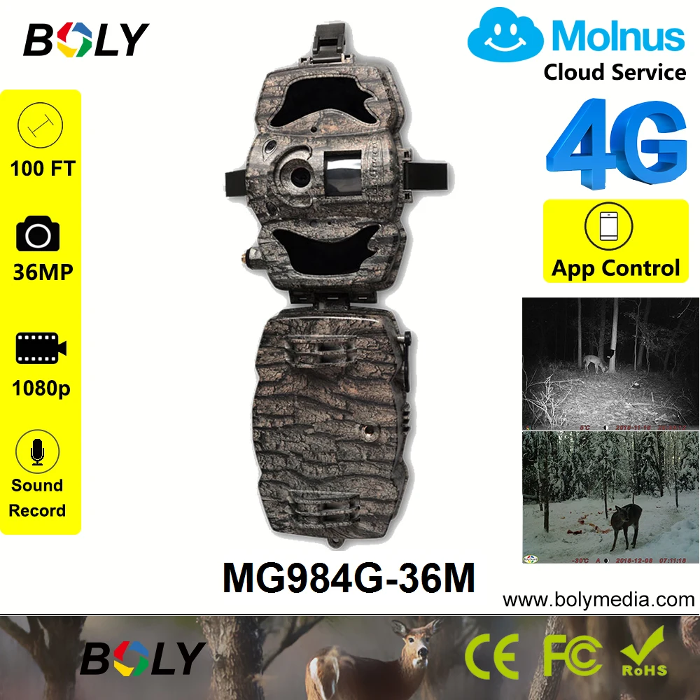 Камера для охоты 4g без свечения беспроводная gsm 36 МП 1080P фотоловушка поддержка 6 В
